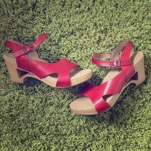 NEW red Dansko sandals